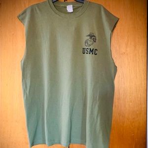 Mens Usmc Sleeveless Tee By Mj Soffe Xl 